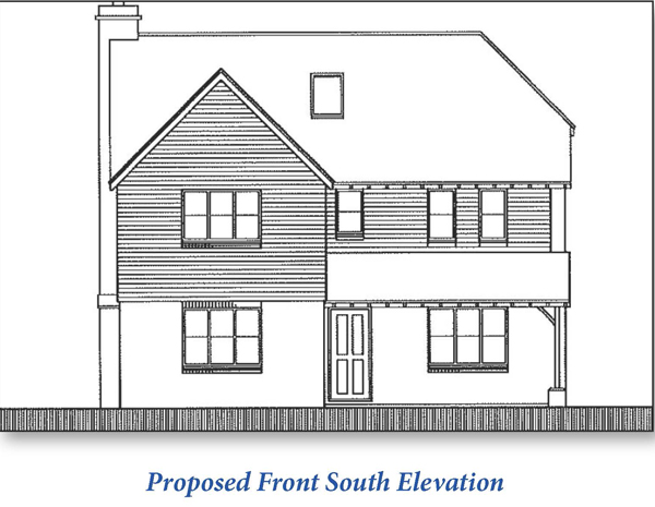 Lot: 85 - BUNGALOW WITH PLANNING PERMISSION FOR TWO DETACHED HOUSES - Proposed Rear North Elevation